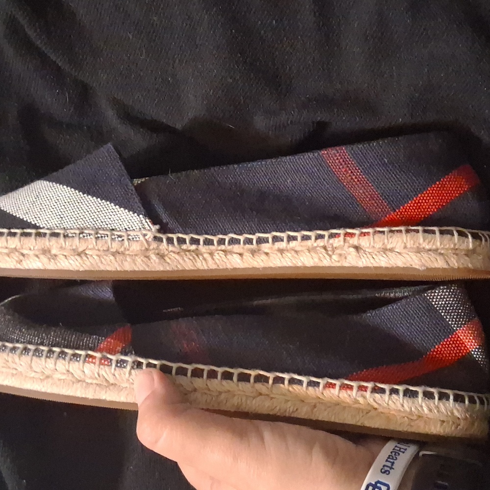 Burberry Multicolor House Check Canvas Espadrille Flats Size 40.5 Womens - Picture 13 of 15